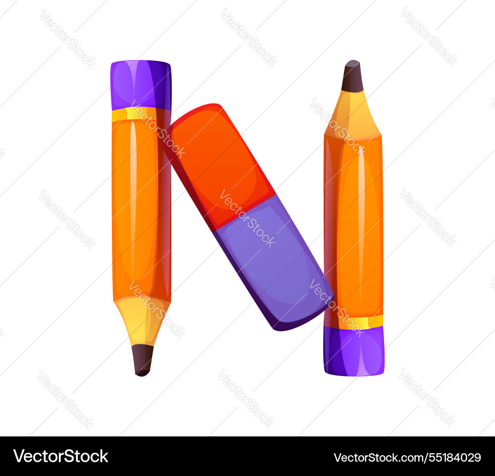 Schulbildung Schriftstift Radierer n Buchstabe Schulbildung Schriftstift Radierer n Buchstabe vektorbild