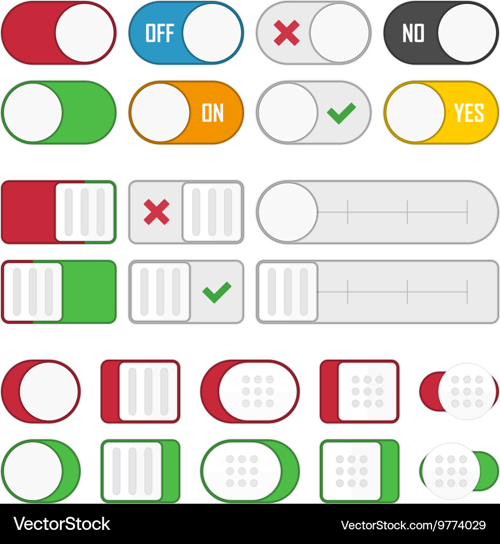 Set of universal buttons vector image