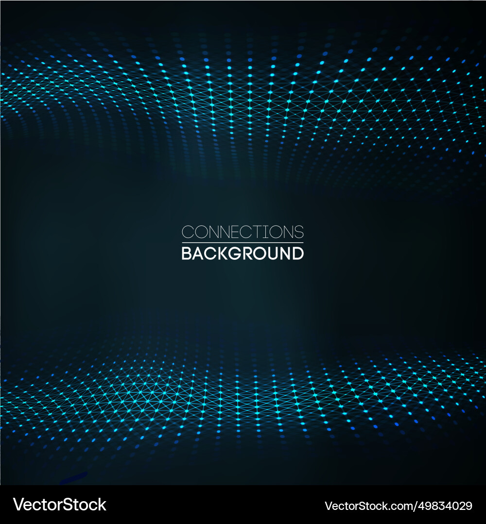 Sound wave audio abstract background network vector image