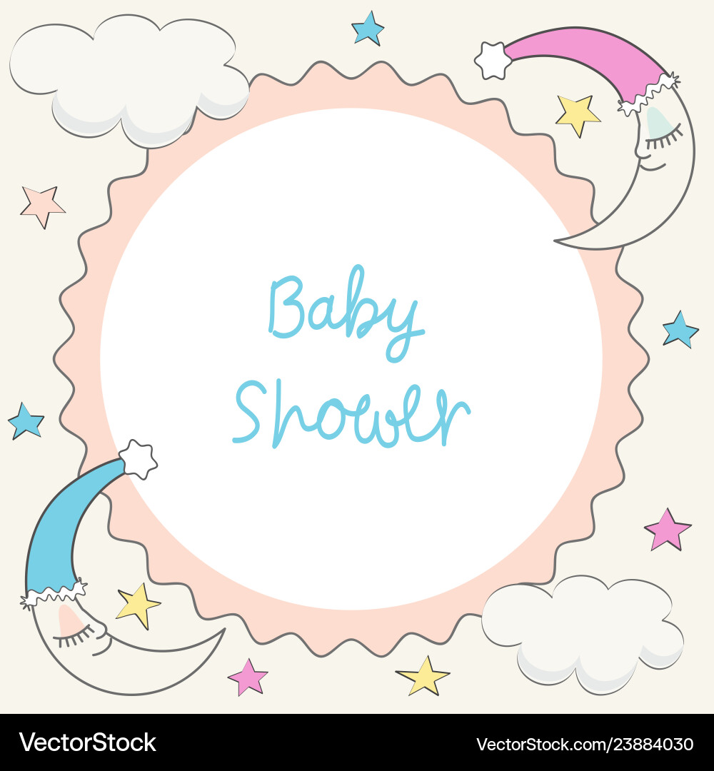 Baby shower invitation Baby shower invitation vector image
