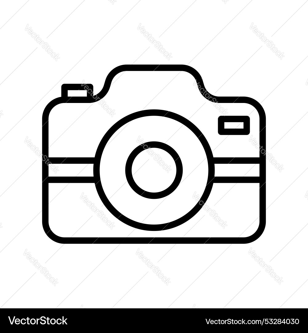 Camera icon outline style design isolated Camera icon outline style design isolated Vector Image