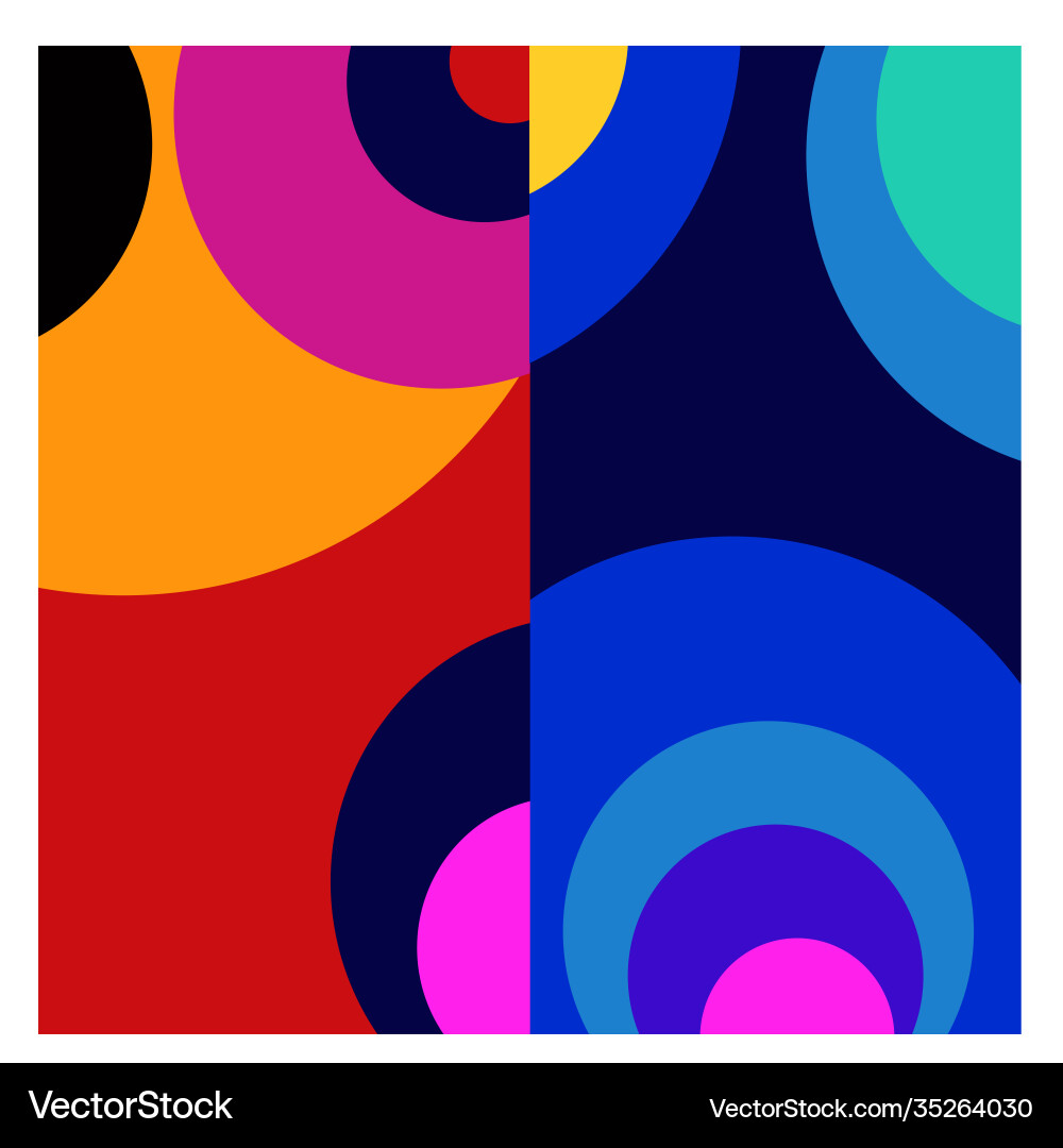 Colorful geometric and curve background pattern Vector Image