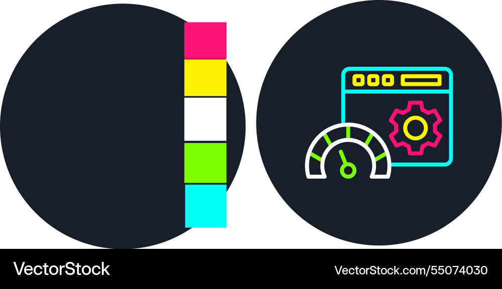 Dashboard line multi color icon Vector Image