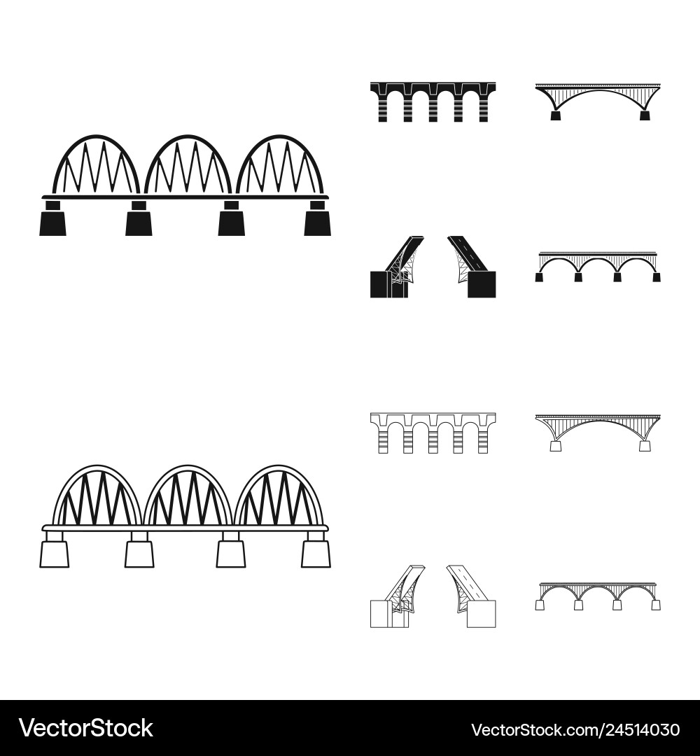 Design of connection and symbol set Vector Image