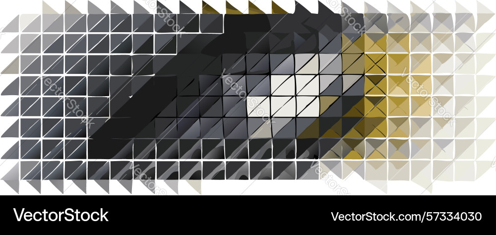 Dynamic triangular abstract pattern in grayscale vector image