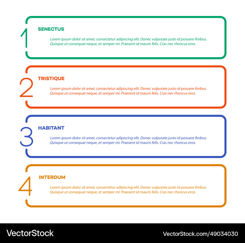 Infographic template timeline process 4 option Vector Image