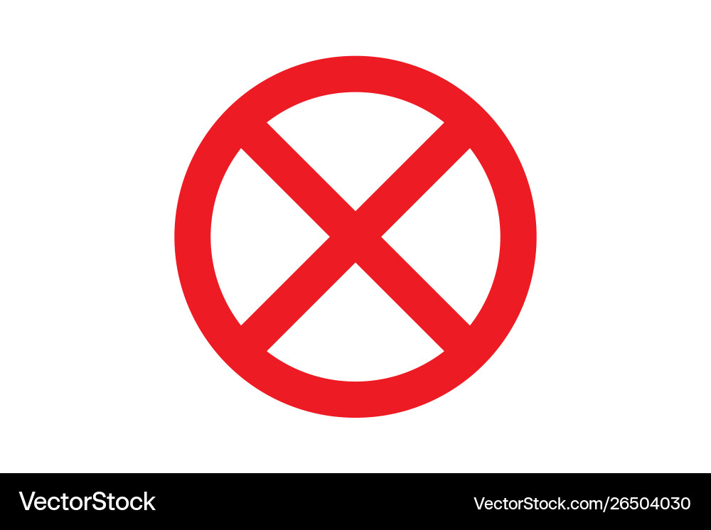 Prohibition no symbol sign ban Prohibition no symbol sign ban vector image