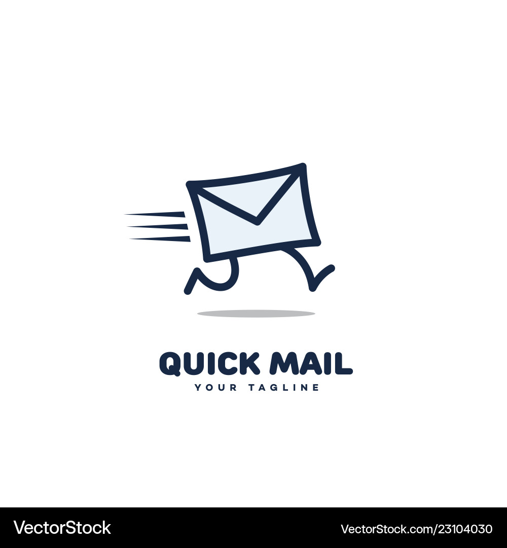 Quick mail logo vector image