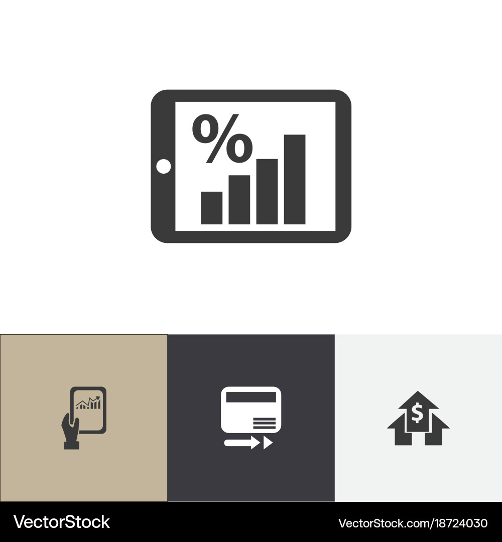 Set of 4 editable analytics icons includes vector image