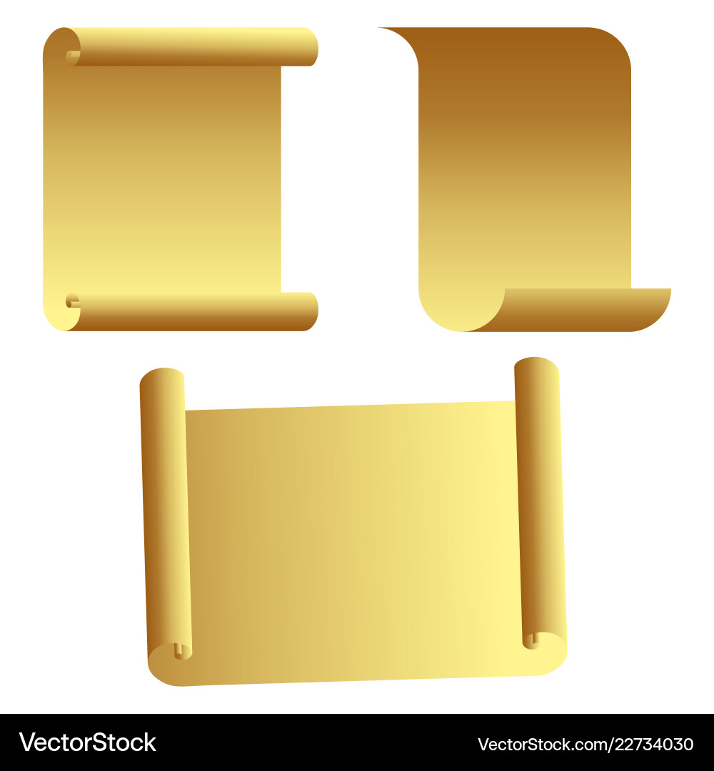 Set of scroll ribbons for your text Vector Image