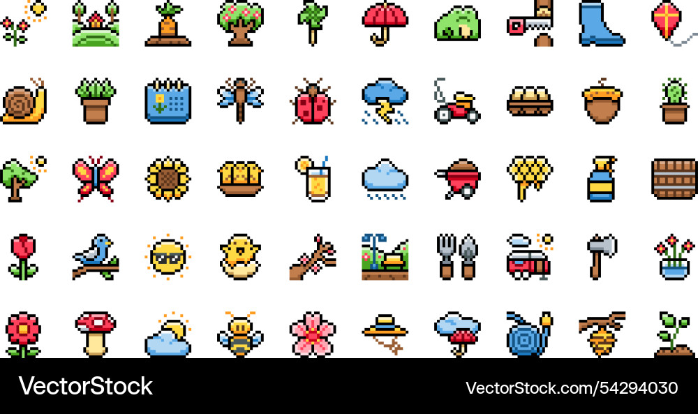 Spring icons high-quality collection Vector Image