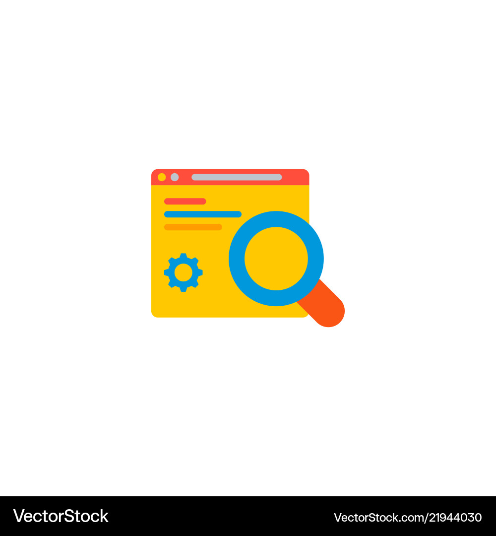 Website testing icon flat element Website testing icon flat element vector image