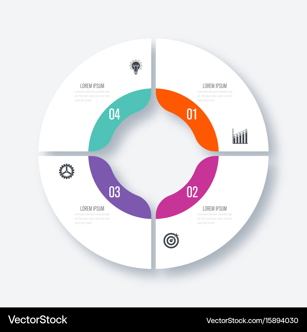 Workflow Diagram Template - Circular Options vector image