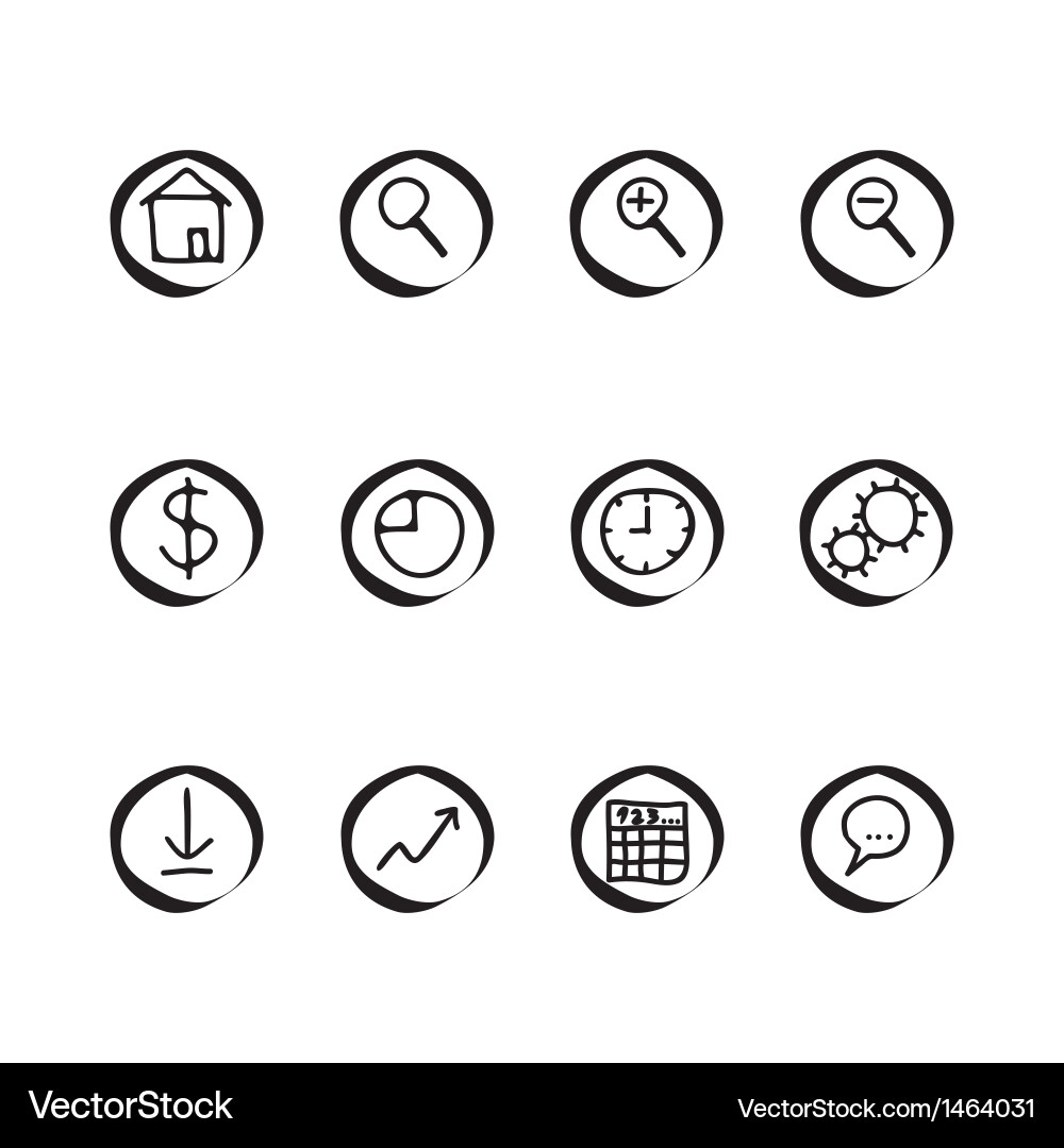 A small set of web buttons vector image