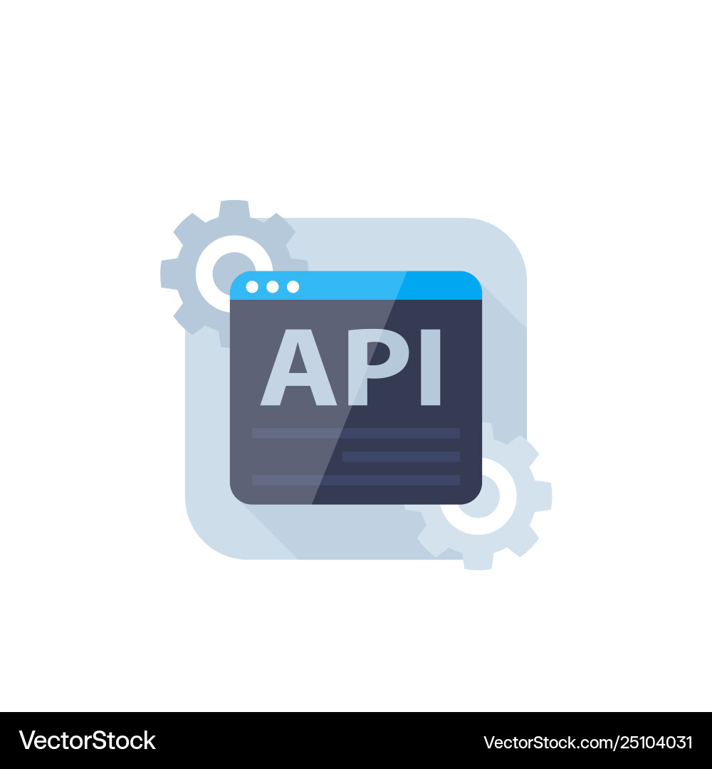 Api software integration icon Api software integration icon vector image