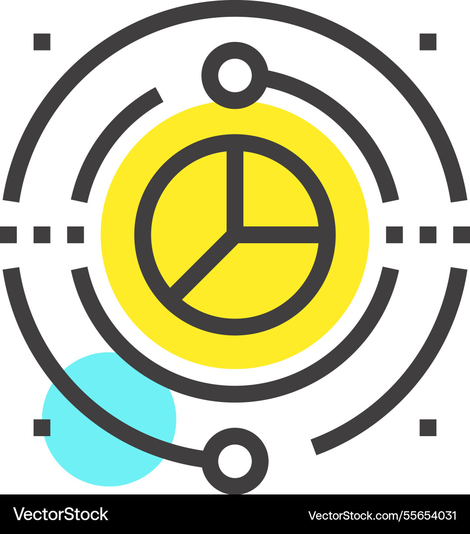 Big data flat line web icon concept Big data flat line web icon concept vector image