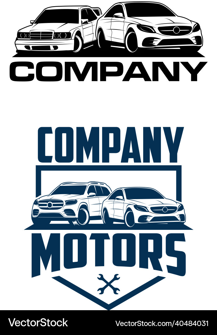 Car Repair Silhouette Logo Vector Image
