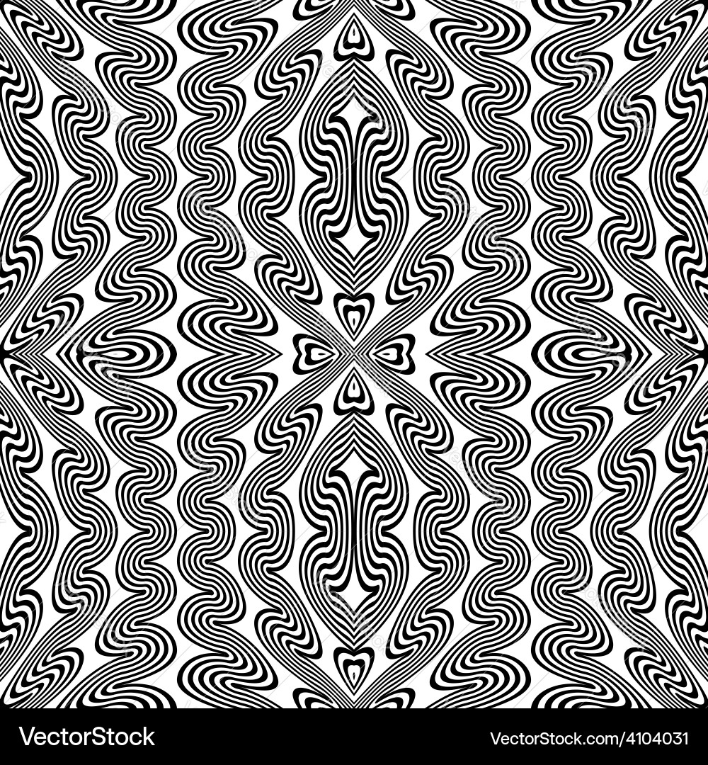 Design seamless monochrome zigzag pattern Vector Image