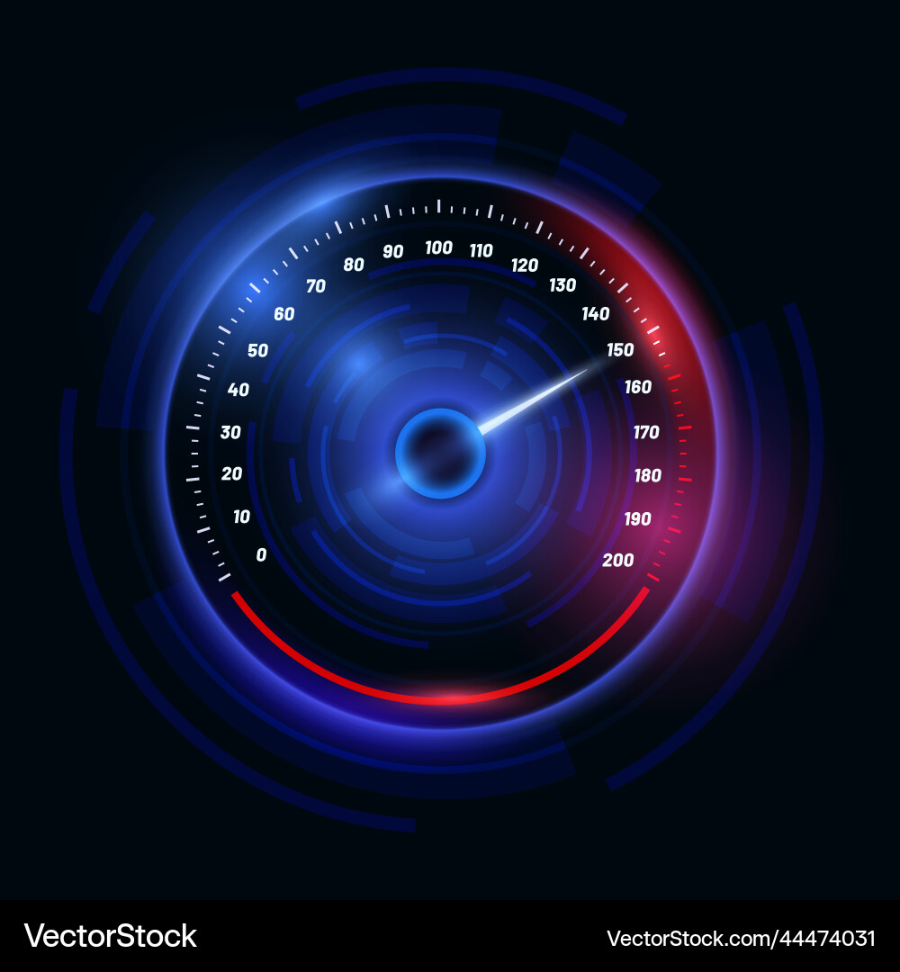 Digital Speedometer Display vector image