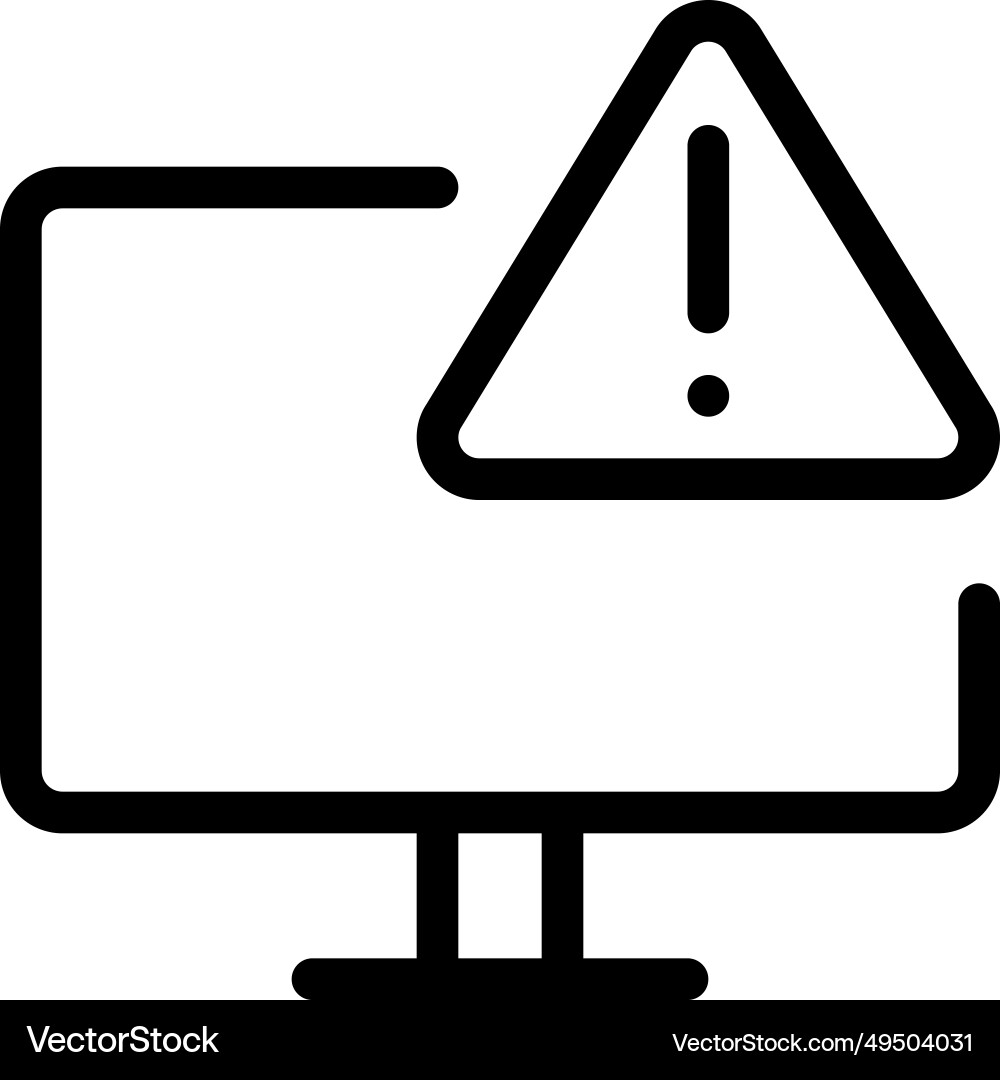 Display indicates potential system issues vector image