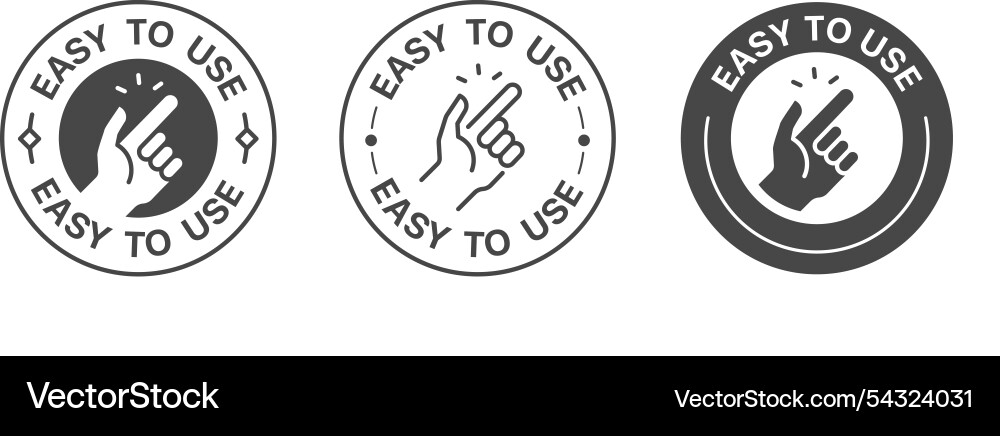 Easy Use Badge - Simple Icon vector image