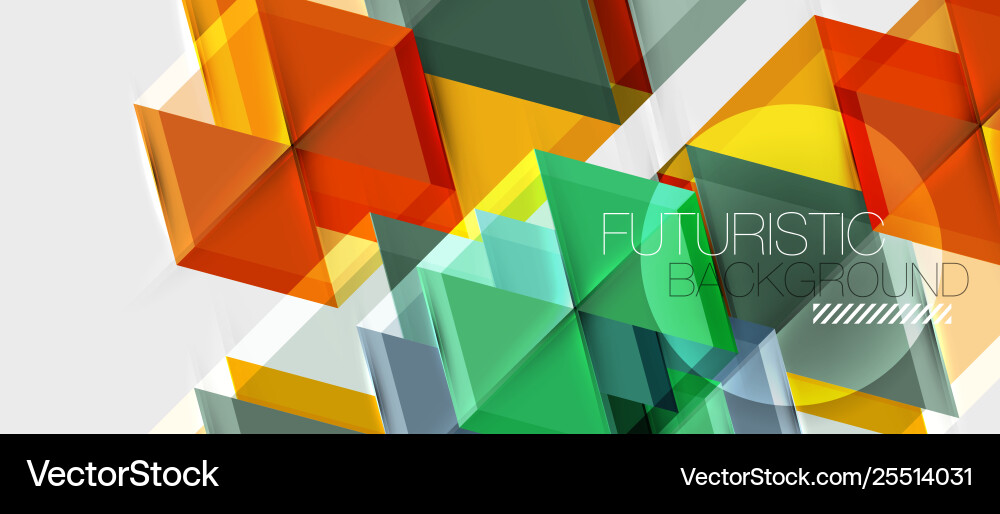 Geometric triangle and hexagon abstract background Vector Image