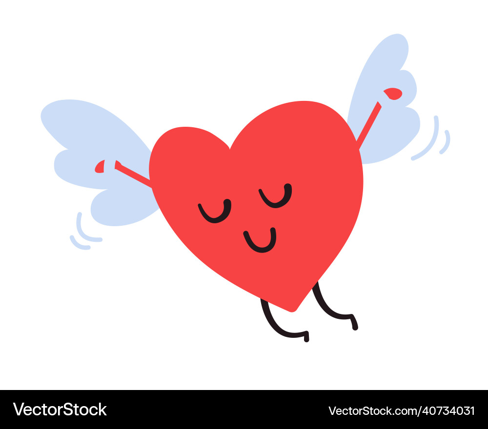 Love is in the air heart shaped angel Love is in the air heart shaped angel vector image