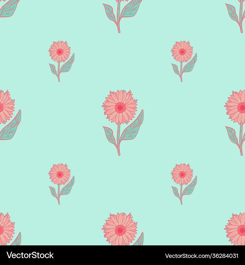 Minimalistic style seamless pattern with pink Minimalistic style seamless pattern with pink vector image