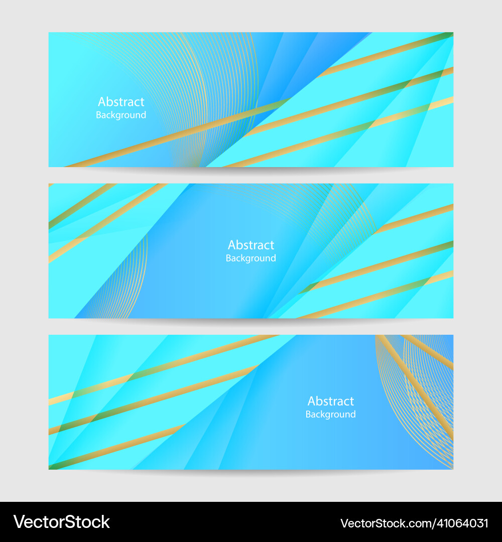 Modern blue and gold abstract banner background Modern blue and gold abstract banner background vector image