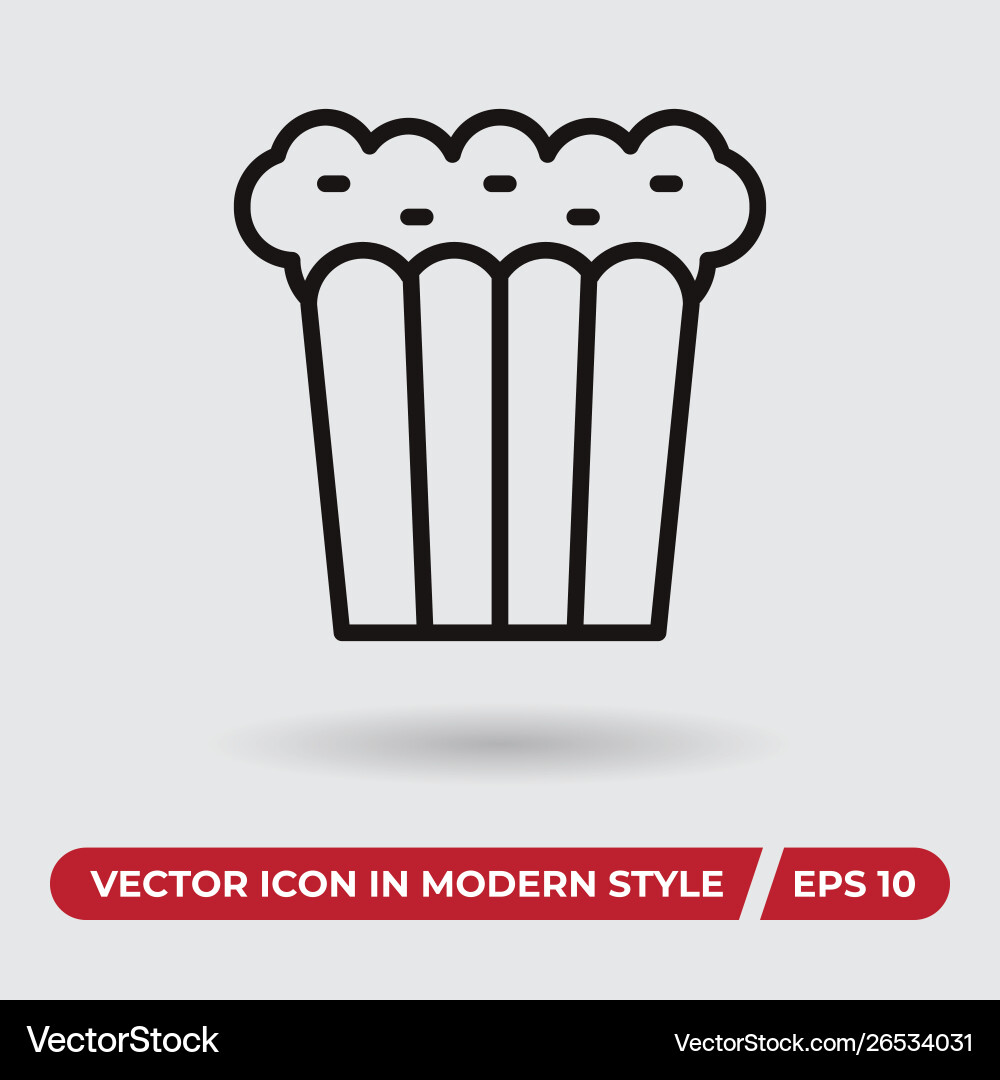 Popcorn Ikone im modernen Stil für Website Popcorn Ikone im modernen Stil für Website vektorbild