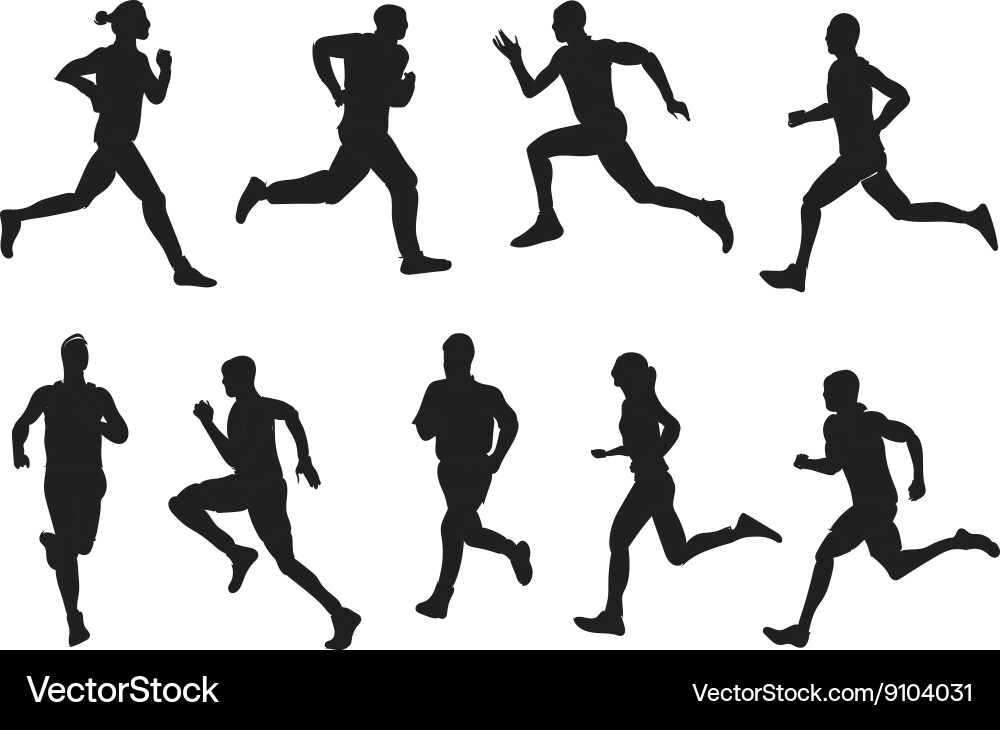 Running set vector image