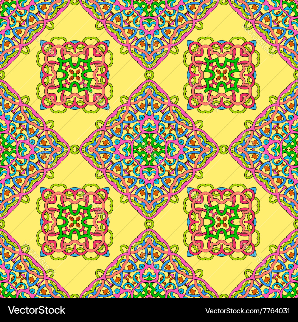 Seamless pattern from abstract elements vector image