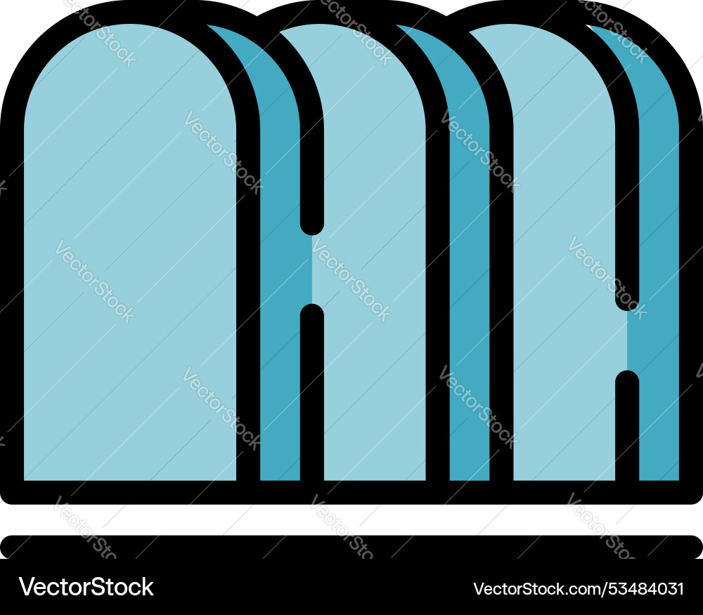 Sliced toast bread making machine icon Vector Image