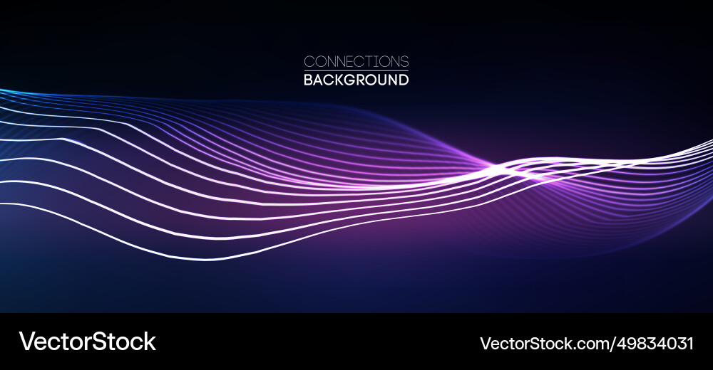 Sound wave audio abstract background network vector image