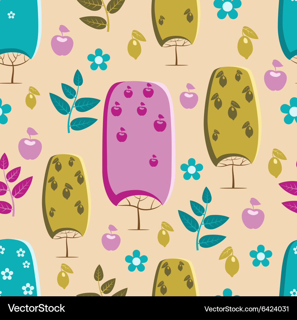 Trees pattern Vector Image