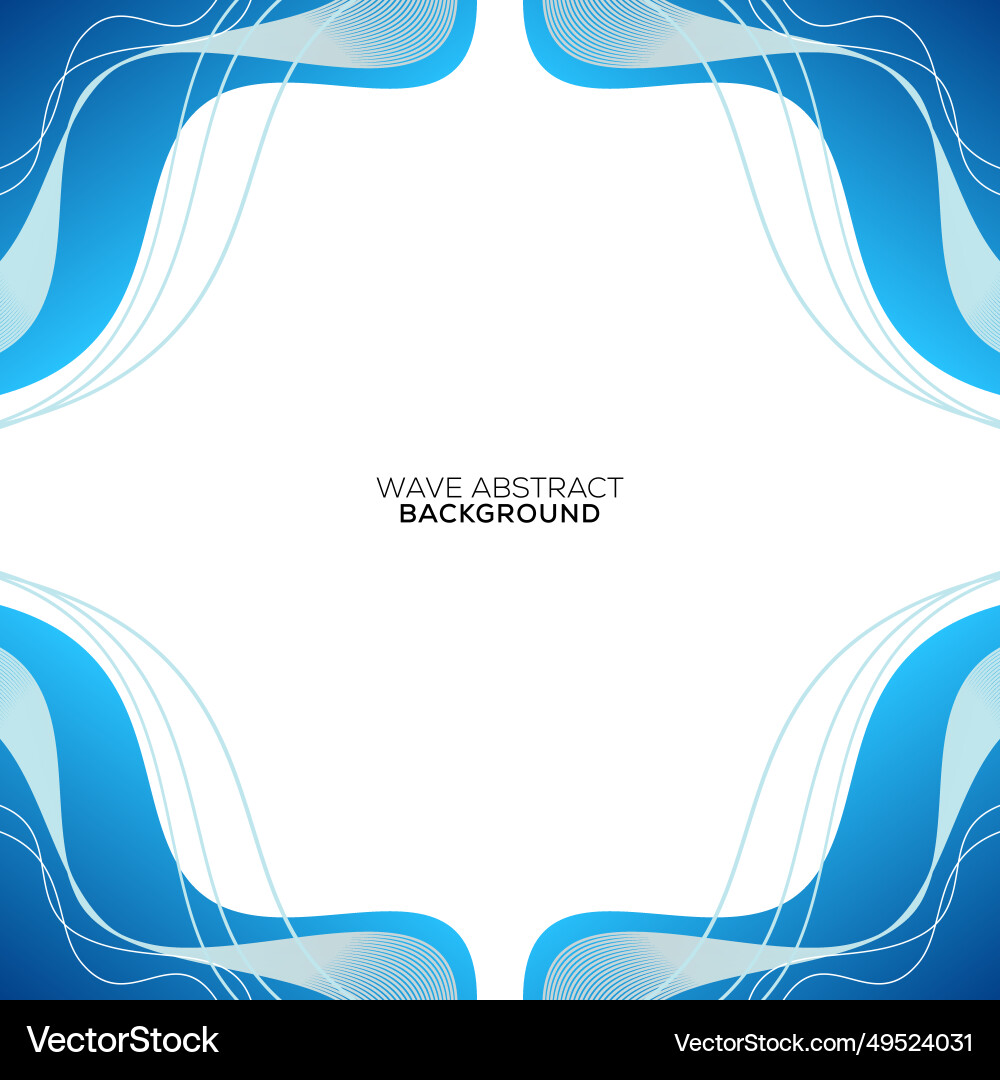 Wave frame background design gradient Wave frame background design gradient vector image