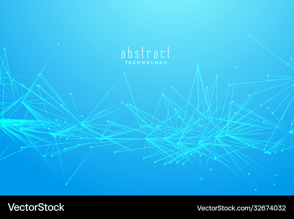 Abstract fractal chaos lines connection vector image