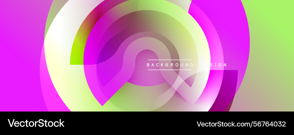 Abstract vibrant design overlapping circles vector image