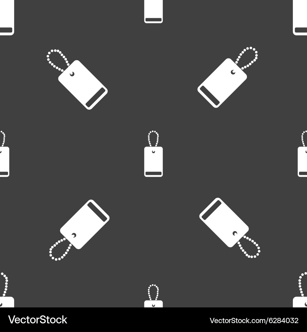 Army chains icon sign seamless pattern on a gray Vector Image