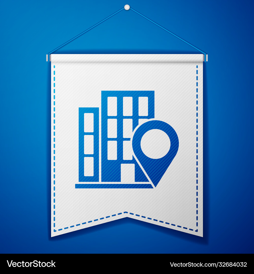 Blue map pointer with house icon isolated on Blue map pointer with house icon isolated on Vector Image