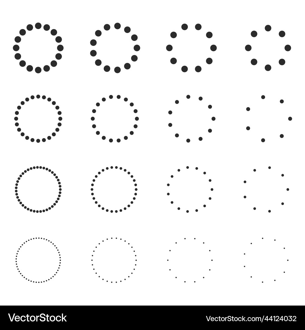 Circle halftone effect a point that runs around Circle halftone effect a point that runs around vector image