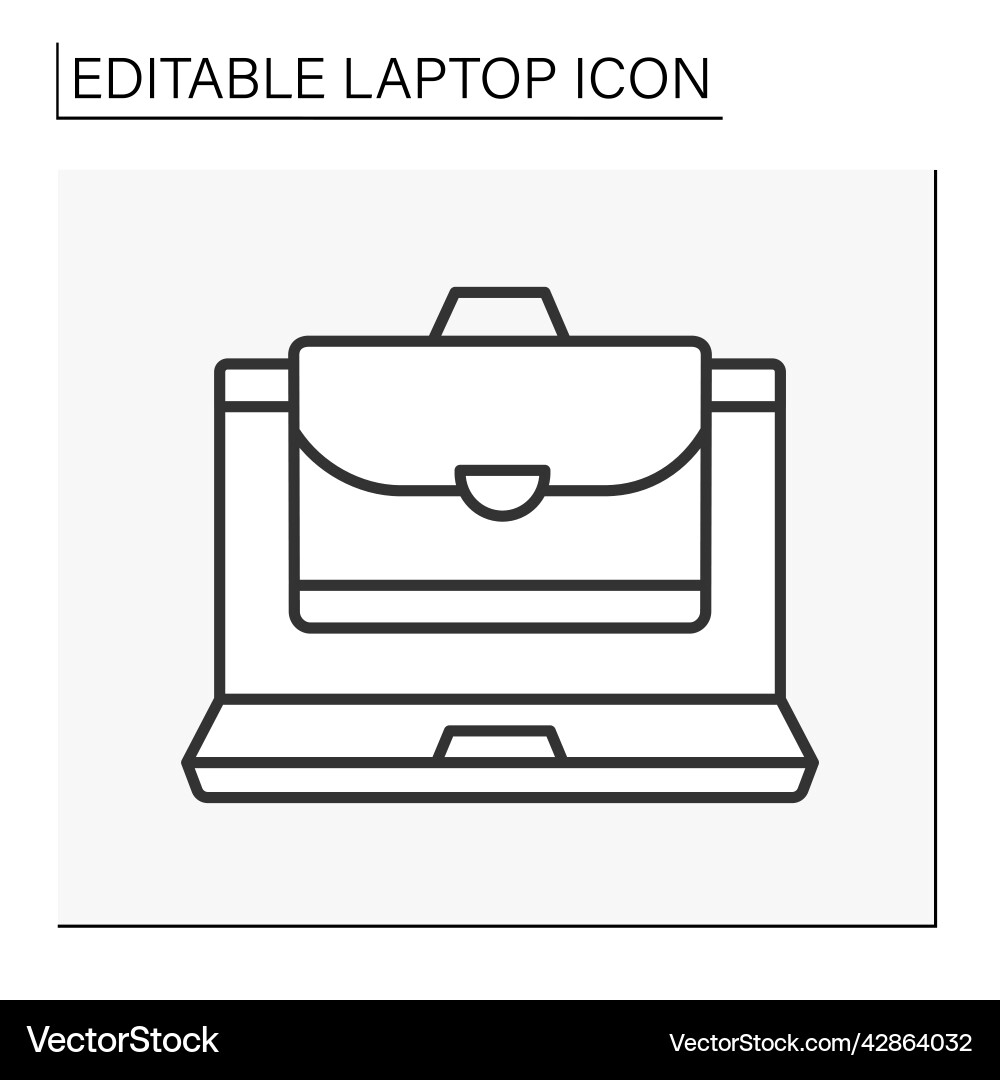 Computer line icon Computer line icon Vector Image