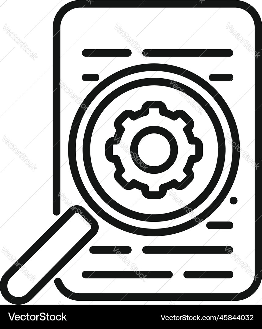 Data technical document icon outline Data technical document icon outline vector image