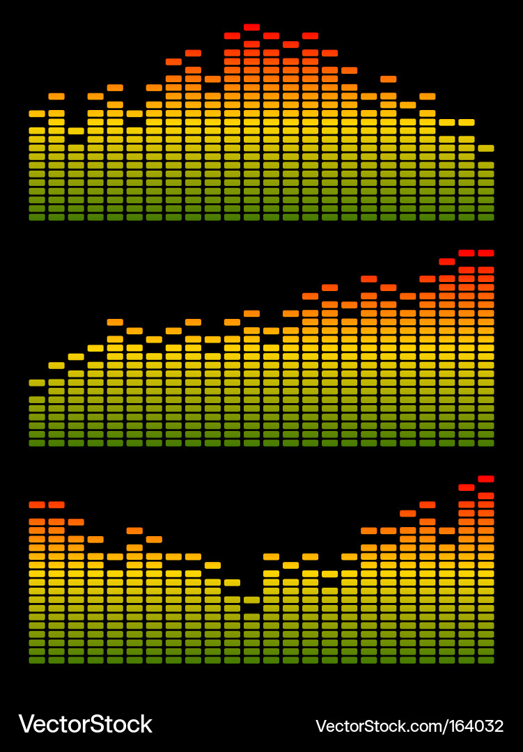 Digital Equalizer Waveform vector image