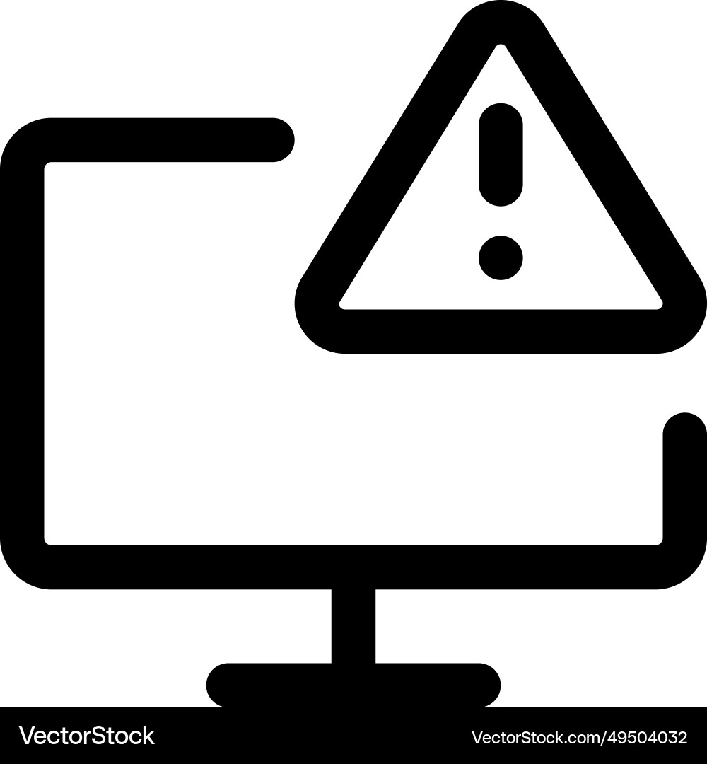 Display indicates potential system issues vector image