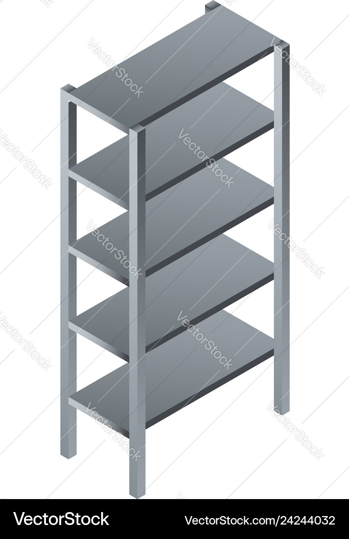 Empty rack icon isometric style Empty rack icon isometric style vector image
