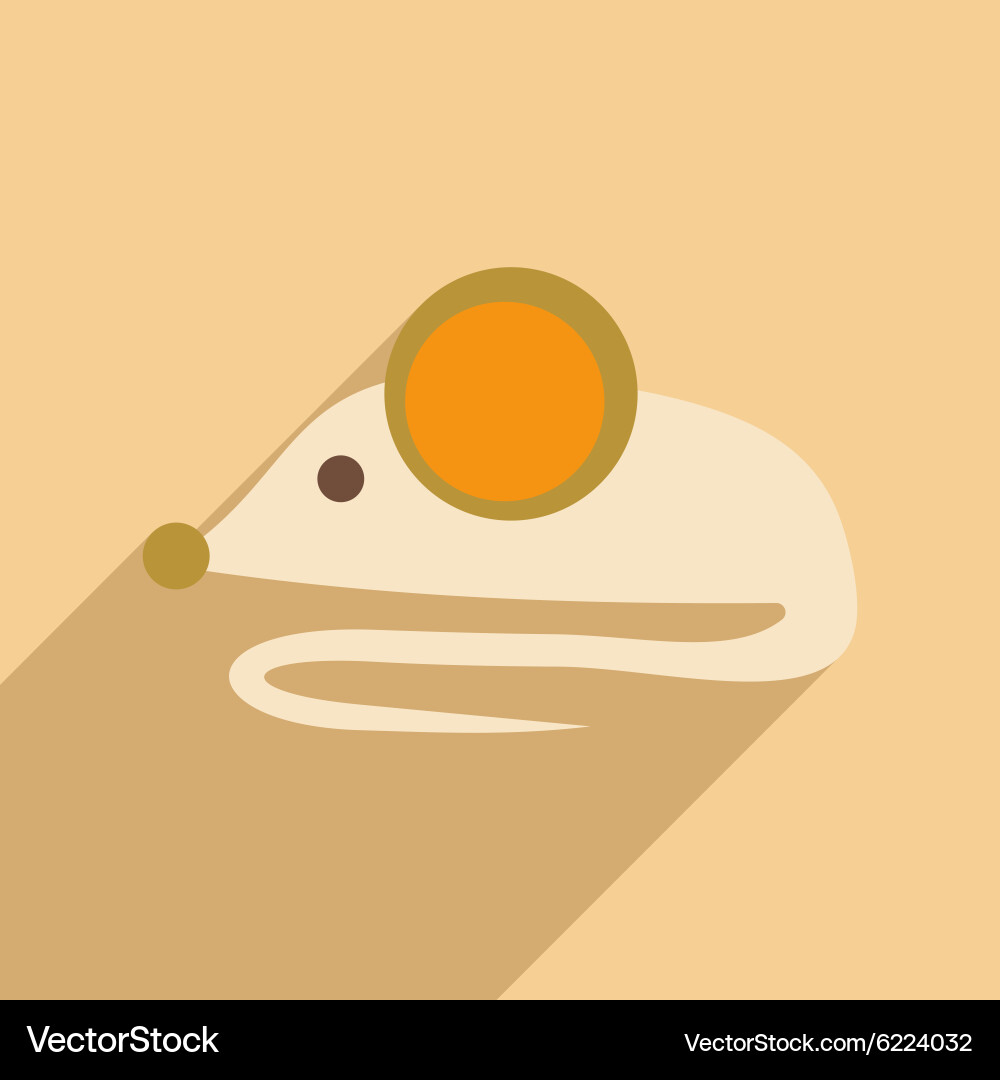Flat with shadow icon and mobile application mouse vector image