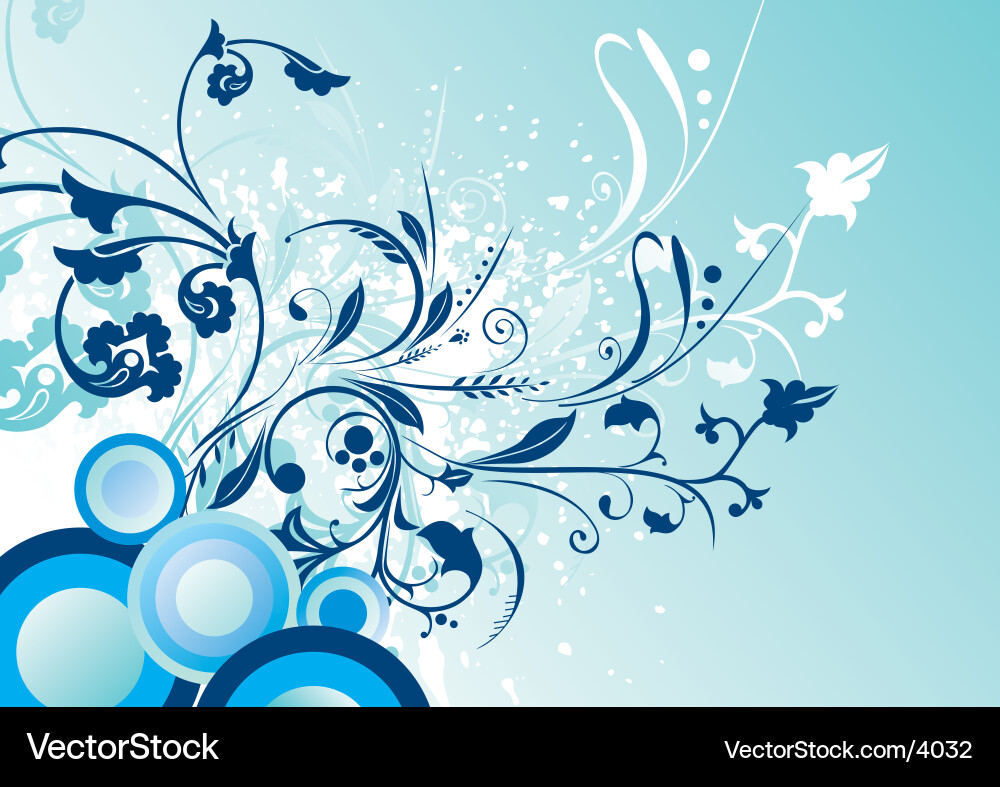 Floral Swirl Muster Vektorbild