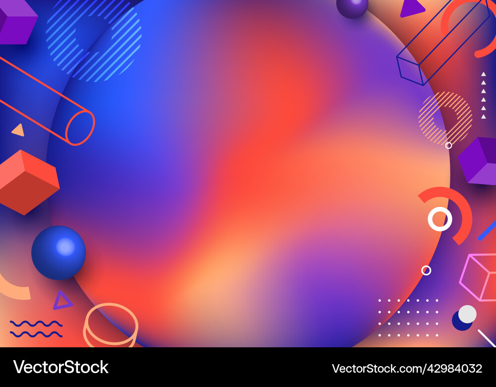 Fluid Circle Gradient Abstract Shape vector image