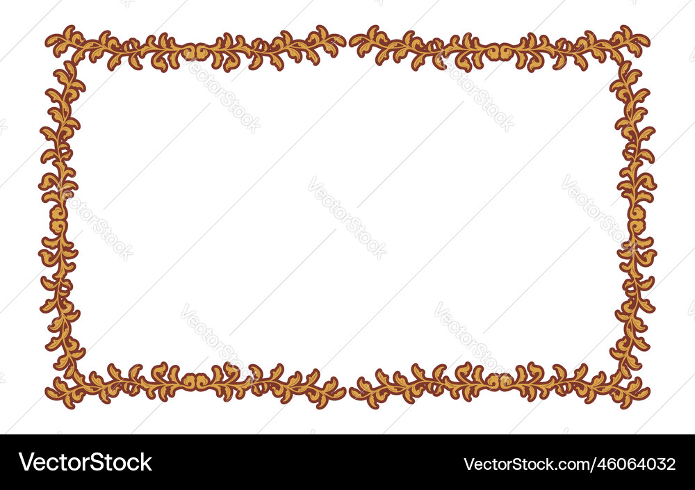 Frame material hand-painted natural leaf Frame material hand-painted natural leaf vector image